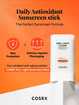 COSRX AIRY-LIGHT OIL CONTROL CLEAR SUNSCREEN STICK SPF 50